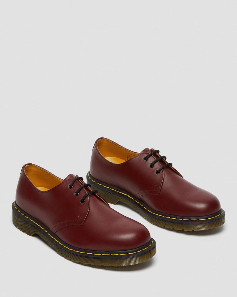 Men's Dr Martens 1461 Smooth Leather Oxfords Shoes Pink / Red | AU 603ILH